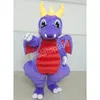 Purple Dragon Mascot Costume Simulação Simulação Cartoon Personagem de Anime Tamanho Os adultos Tamanho de publicidade ao ar livre de Natal