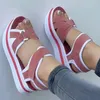 Sandalen lichtblauwe wig vrouwen 2023 zomerschoenen lichtgewicht platform vrouw mode patchwork wiggen sandalias femininas