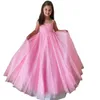 Shimmer Girl Pageant Dress 2023 Flower Girls Glitter Tulle Little Kids Birthday Formal Party Gown Infant Toddler Teens Tiny Young Junior Miss Blush Pink White
