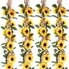 Fleurs décoratives balcon fleur canne artificielle tournesol vigne décor à la maison fête avec feuilles simulation mariage intérieur extérieur jardin mur