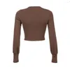 Chemisiers Femme Chemises Femme Tops Couleur Unie Manches Longues Haut Décontracté Chemisier Simple Boutonnage Mince Doux Cardigan Marron Mode Chemise Plus La Taille