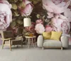 Papier peint personnalisé grand nordique Simple petite rose fraîche salon fond mur 3D papier peint Mural