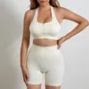 Set attivi Set da yoga senza cuciture Tuta da fitness da donna Sport da palestra Abbigliamento da allenamento Abbigliamento da donna Pantaloncini Abbigliamento sportivo Abbigliamento sportivo da donna