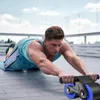 Ab Rollers Automatischer Rebound-Bauchrad Doppelte runde Räder Roller Inländischer Bauchtrainer Rad-Fitnessgeräte für Kerntraining 230530