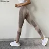 Spodnie damskie capris wmuncc 2022 kobiety fitness spodnie energetyczne płynne legginsy gimnastyczne pchnięcia sportowe trening gimnase