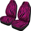 Autositzbezüge, Zebra-Set, gestreift, Tierdruck, Magenta, Rosa, Schwarz, universelle Passform für Schalensitze, Autos und SUVs, African Safar