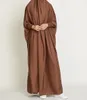 エスニック衣類フード付きアバヤイスラム教徒の女性祈り衣服ヒジャーブドレスアラビアローブオーバーヘッドkaftan khimar jilbab eid ramadan gownイスラム服230529