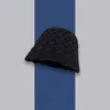 Шляпа шляпы широких краев ведро шляпы в японском стиле контрастное цветовые вязаные шляпы женская осень и зимняя защита от теплого уша.
