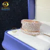 Роскошные драгоценные кольца 925 стерлинговой серебряной ювелирные украшения VVS Moissanite Mens Ring
