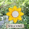 Fleurs décoratives Suspendues Décor Mur Welcome Home Signe Tournesol Vintage Jardin Sarcelle Artificielle