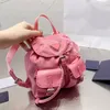 Unisex Nylon Backpacks 미니 핸드백 지갑 야외 여행 숄더 가방 여성 검은 삼각형 멍청한 자루 디자이너 학생 가방 남성 학교 가방 플랩 단단한 주머니