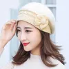 Berets HT2908 Thick Warm Women Winter Hat Fleece Lined Fur Skullies Beanies For Solid Knitted Beret