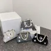 Evening Bags Diamond Shoulder Bag For Women 2023 Pearl Chain Elegant Luxury Designer Purse And Handbags Tote Fashion