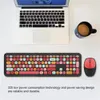 Combos Belk Small Fresh Macaron Color Wireless Keyboard and Mouse Set Figle Girls Belle Chocolate Infinite Couleur 2.4g Wireles Clavier