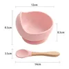 Чашки посуды посуда по заказу персонализированные название или детская безопасная присоска силиконовая миска для кормления детей детские блюда тарелка Toddle Training Spoon Tableware 230530