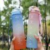 Vattenflaska Ny 1-liters utomhusskola Frosted Sport Portable Water Bottle Space Cup Summer Tour P230530