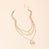 Catene Chocker Smooth Round Fold Wear Collana multistrato Moda fredda per gioielli da donna con collane a catena