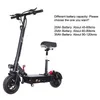 FLJ mini adult 10inch tubeless tire dual motor 1200W electric scooter with seat kick scooter e bike for women and men
