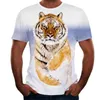 Hip Hop Sportwear Punk Casual Autunno Uomo Cool Print The Animal Tiger 3d T-shirt 006