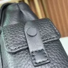 9A Designerväska Christopher Mini Cross Body Taurillon Leather Male Purse Nylon Shoulder Strap