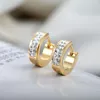 Hoop Earrings Fashion Gold Color For Women Shining Stone Austrian Crystal Earings Pendientes Brincos Femme Trendy Jewelry