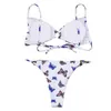 2023 Sexy Butterfly Print DrString Узел Узел STEAL Swimwear Beach Bikini Women's Push Up P230530