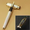 Fountain Pens Jinhao1200 Silver 18KGP B NIB Fountain Pen Dragon Carved Stationery School Office Writing Pen 230530