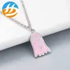 designer jewelry bracelet necklace ring glue dropping pink primary color enamel small male female couple clavicle chain