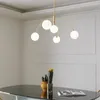 Ljuskronor Glass Ball Chandelier Nordic Minimalist Master Bedroom Living Room Dining Study Magic Bean All Copper Lighting Earmures