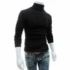 Hommes t-shirts vendre 2023 chaud col haut à manches longues coton hauts pullover mâle décontracté couleur unie col roulé T-Shirts grande taille