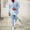 Abiti da uomo Abiti da sposa da uomo Abito da uomo completo da sposo Ultimi blazer di design di lusso Imposta 2 pezzi Stile aderente per le vacanze estive