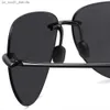 Sunglasses JULI Classic Sports Sunglasses Men Women Male Driving Pilot Rimless TR90 Ultralight Frame Sun Glasses UV400 Gafas De Sol MJ8008 L230523