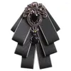 Papillon Uomini britannici Elastic Band Strap Ribbon Tie Personalità Donne Wedding Party Lega Bling Crystal Cravatta Chic Bowtie con strass