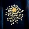 Broşlar zhen-d takılar doğal tatlı su incileri çiçek kümeleri havai fişek broş pim elbise dekorasyon kıymetli hediye karısı kız arkadaşı için