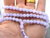 Chaînes 6mm bouddhisme tibétain 108 lavande jade pierre prière perle Mala collier