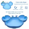 Tasses Vaisselle Ustensiles Couverts de distribution pour bébé Couverts pour bébé en silicone de qualité alimentaire Assiette Cuillère Fourchette Antidérapant Toddler Auto-Eating Couverts Bol pour bébé