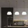Pendant Lamps Simple Nordic Style LED Glass Chandelier Bar Counter Restaurant Hanging Lights Creative Single Head