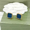 Designer Jewelry gold plated clover earring Studs Mother-of-Pearl Agate 6 clolor hoop Wedding Jewelry stud earrings for Women designers jewelry earring accessories