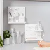 Haken Wand-montiert Lagerung Bord Schlüssel Halter Make-Up Rack Badezimmer Regale Für Küche Zubehör Schreibtisch Organizer Schreibwaren