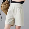 Women's Shorts Loose cotton elastic summer women's wide leg with pockets high waisted shorts street clothing P230530