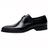 Big Size 6-12 Mens Wingtip oxfords Scarpe da uomo in vera pelle italiana da sposa Scarpe eleganti da uomo marrone nero