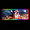 Rust XGZ Sword Art Online Gamer Muismat Gamer RGB Mause Pad Grote Anime Muismat XXL Gaming Accessoires voor Bureau Toetsenbord LED Mat