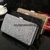 stylisheendibags Totes Women Evening Clutch Bag Diamond Sequin Wedding Clutch Purse and Handbag Party Banquet Black Gold Silver Two Chain Shoulder Bag