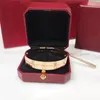 Love Designer-Armband, Herren-Markenarmbänder, Roségold, vergoldet, Edelstahl, Diamant-Handwerk, Farben, Schraubendreher, Unisex, klassische Manschette, Party mit Box