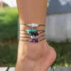 Enkelbandjes boho dames enkelbandje onregelmatige natuursteen touw ketting armband dames zomer sandalen blootsvoets strandaccessoires