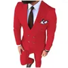 Herrenanzüge Business Herren Slim Anzug 2 Stück Zweireihiger Bräutigam Männlicher Blazer Hochzeit Herrenbekleidung Kostüm Homme Abendkleid Jacke Hose