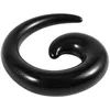 Noeuds papillon 9 paires de bouchons d'extension de civière d'oreille de tunnel conique en spirale acrylique --- noir