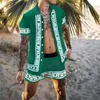 Sesuits d'été pour hommes Hawaiian Beach Outfits 5xl 6xl Tremp à manches courtes imprimées et shorts Suit plus taille en deux pièces