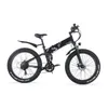 KAISDA K3 26 * 4,0 Zoll Fat Tire Offroad-Klapp-Elektromoped-Klapprad Mountainbike 500-W-Motor SHIMANO 7-Gang-Umwerfer LCD-Display 10 Ah-Schwarz