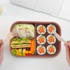 Servis uppsättningar Silicone Placemat Snack Bento Box Lunch Boxes Kids Leak-